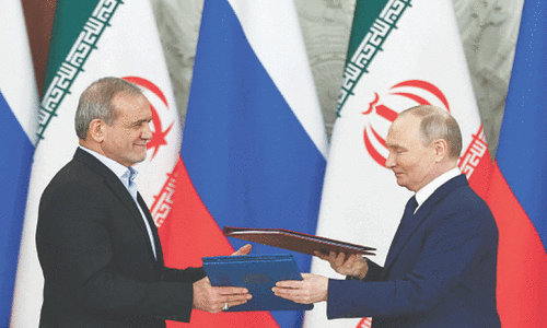 Russia, Iran deepen military ties with 20-year accord