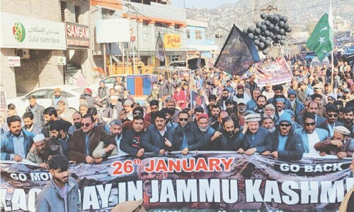 Kashmiris hold protests on India&rsquo;s Republic Day