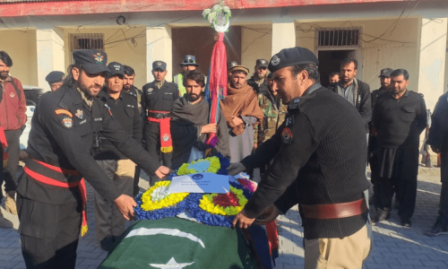 Funeral prayers held for policeman slain in fresh Upper Kurram firing Funeral prayers held for policeman slain in fresh Upper Kurram firing