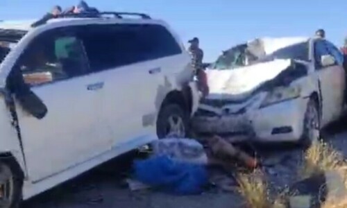 Traffic accident kills 4, injures 5 in Balochistan’s Sorab district: hospital official