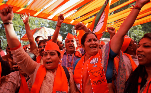 BJP projected to win election for Delhi assembly BJP projected to win election for Delhi assembly