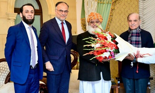 PM visits Fazl after JUI-F chief’s criticism of Peca law PM visits Fazl after JUI-F chief’s criticism of Peca law