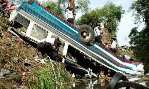 At least 51 dead after Guatemala bus plunges into ravine