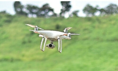 Police using drones for Chinese security at Balakot Police using drones for Chinese security at Balakot