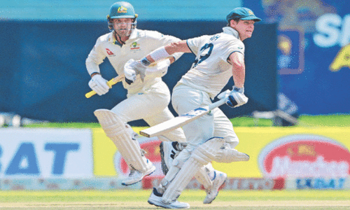 Smith and Carey tons put Australia into lead in second Sri Lanka Test