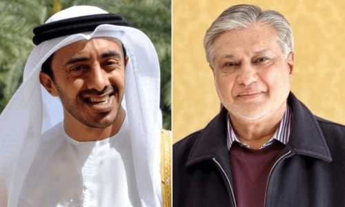 Dar, UAE foreign minister reaffirm commitment to enhancing bilateral cooperation