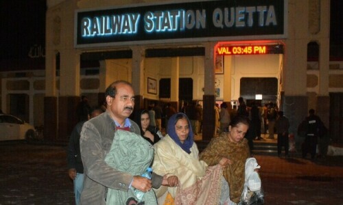 Waiting for word from loved ones onboard Jaffar Express