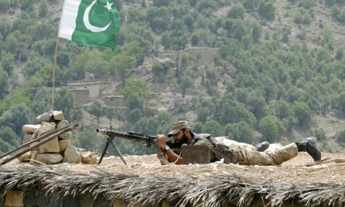 10 terrorists killed as security forces thwart attack on checkpost in KP&rsquo;s Jandola: ISPR