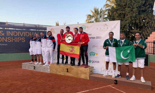 Pakistan wins bronze at Int&rsquo;l Tennis Federation Masters 45+ World Championship