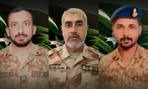 Three security personnel among 5 martyred in Noskhi blast: ISPR Three security personnel among 5 martyred in Noskhi blast: ISPR