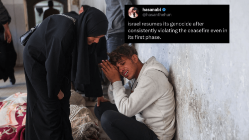 ‘Israel resumes its genocide’: Social media erupts after ceasefire shattered with deadly airstrikes in Gaza ‘Israel resumes its genocide’: Social media erupts after ceasefire shattered with deadly airstrikes in Gaza