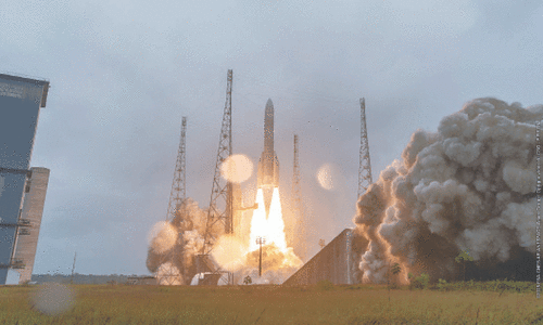 Europe&rsquo;s new rocket blasts off on first commercial mission