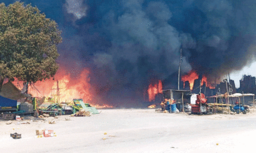 150 shops gutted in Karachi fire triggered by gas cylinder explosion