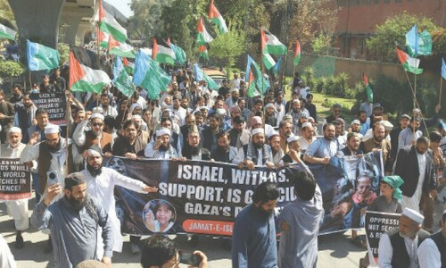 JI protests fresh wave of Israeli aggression against Palestinians JI protests fresh wave of Israeli aggression against Palestinians