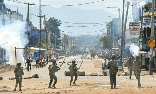 Kenyan police use tear gas to scuttle school drama Kenyan police use tear gas to scuttle school drama
