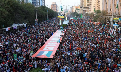 JI &lsquo;Gaza Solidarity March&rsquo; in Karachi asks rulers for more than lip service
