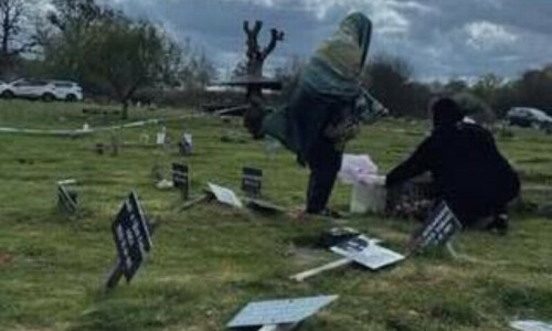 UK investigates &lsquo;Islamophobic hate crime&rsquo; after 85 Muslim graves vandalised in Watford Cemetery
