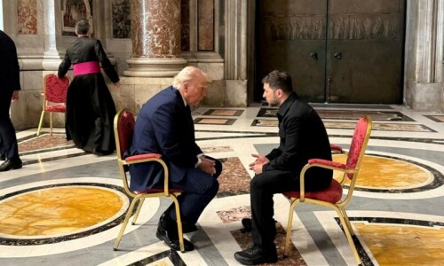 Trump and Ukraine’s Zelensky have ‘very productive’ meeting in Rome, says US official Trump and Ukraine’s Zelensky have ‘very productive’ meeting in Rome, says US official