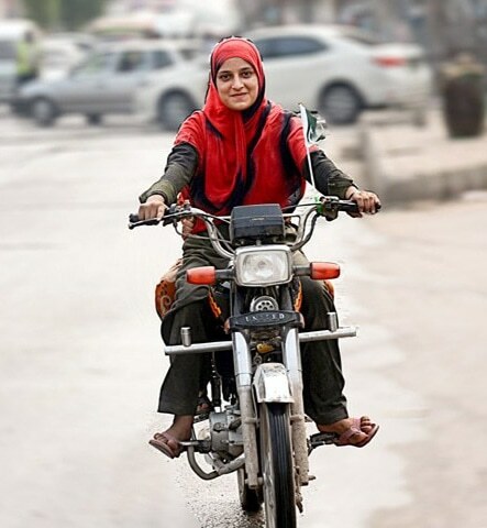Women on bikes
