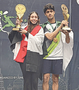 Stirring comeback sees Noor crowned Under-23 world squash champion