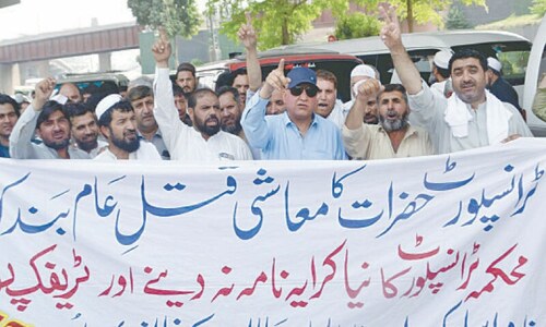 Public transporters protest increase in toll tax on motorways