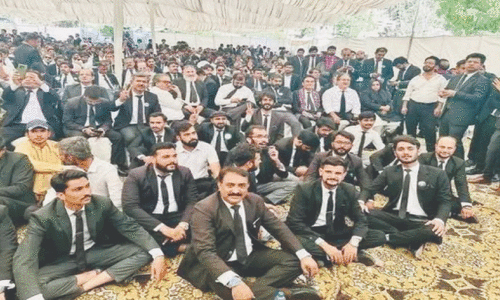 Lawyers start indefinite dharna in Khairpur against canals project Lawyers start indefinite dharna in Khairpur against canals project