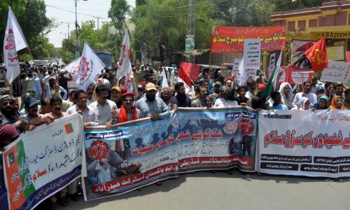 In pictures: Civil society, labourers rally in Hyderabad on Labour Day amid scorching heat