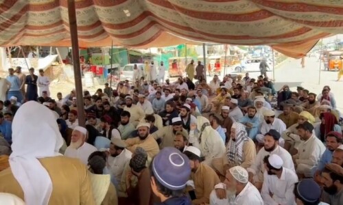 Locals stage sit-in as KP minister denounces killing of 3 children in alleged North Waziristan drone strike Locals stage sit-in as KP minister denounces killing of 3 children in alleged North Waziristan drone strike