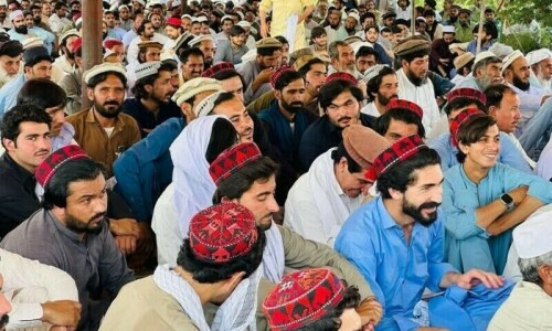 Sit-in continues against Mirali quadcopter strike Sit-in continues against Mirali quadcopter strike