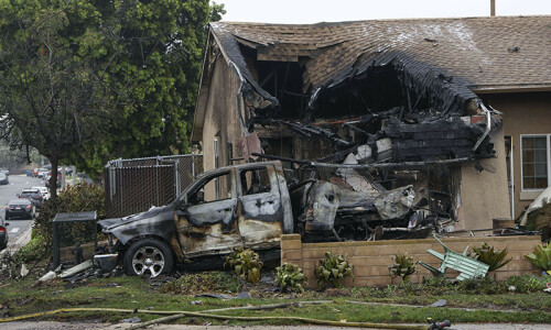 Several dead as plane crashes on California neighbourhood Several dead as plane crashes on California neighbourhood