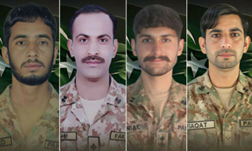 Four soldiers martyred, 12 terrorists killed in operations across KP and Balochistan: ISPR