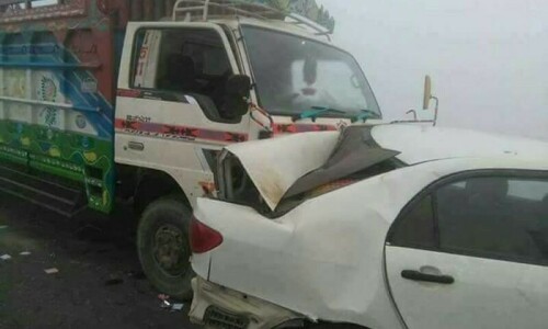 Four killed in truck-car collision near Uthal Four killed in truck-car collision near Uthal