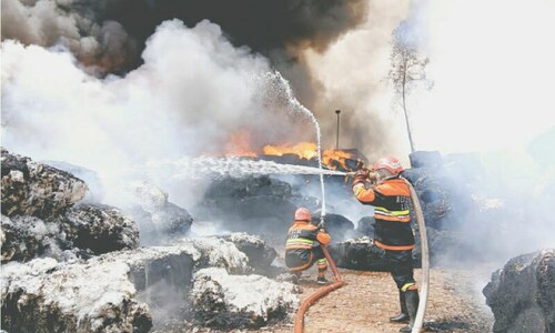 Fire destroys cotton bales at mills