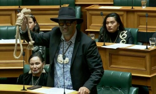 Three Maori MPs suspended over haka protest