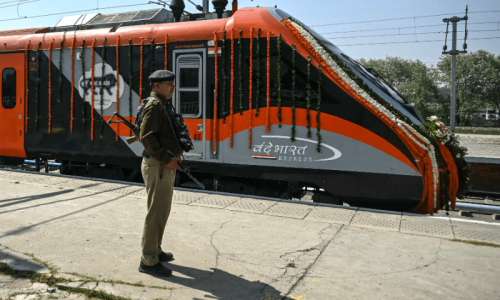 India&rsquo;s Modi arrives in held Kashmir to open strategic railway