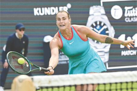 Sabalenka in Berlin quarters, qualifier Wang stuns Gauff