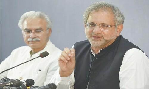 Solution to crisis lies in following Constitution: Shahid Khaqan