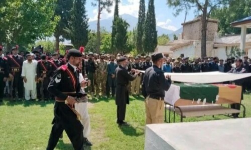 FC personnel martyred as unknown gunmen open fire at checkpoint in GB’s Diamer: police FC personnel martyred as unknown gunmen open fire at checkpoint in GB’s Diamer: police