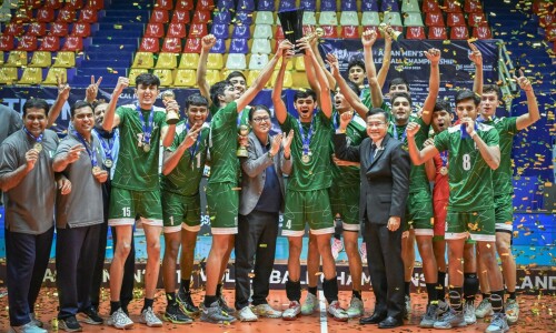 Victorious U-16 volleyball squad receives warm welcome in Lahore