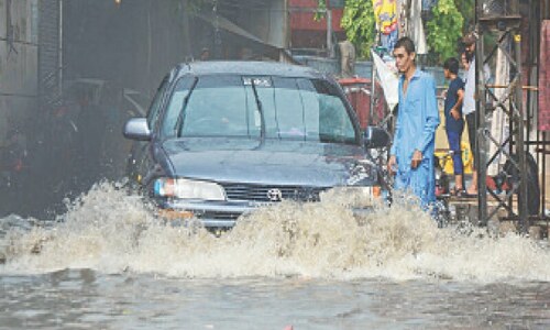 Heavy rain inundates low-lying areas in Rawalpindi