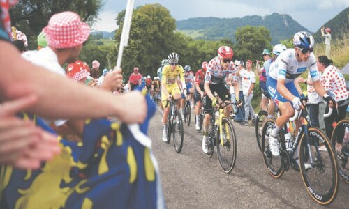 Pogacar on cusp of fourth Tour title as Groves solos to stage 20 victory