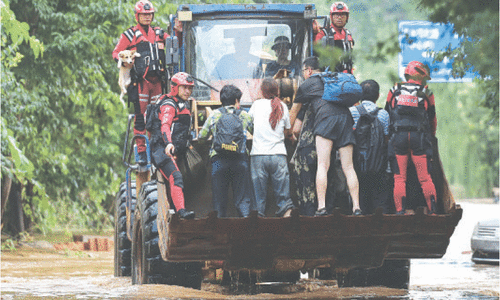 Four killed, eight missing as heavy rain soaks northern China