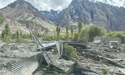 Cloudburst causes floods in Ghizer, Hunza Cloudburst causes floods in Ghizer, Hunza