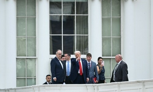 Trump jokes about installing missiles on White House roof Trump jokes about installing missiles on White House roof