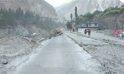 Glacial flood sweeps away part of Karakoram Highway