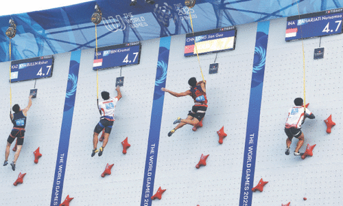China, Indonesia bag speed climbing golds at World Games