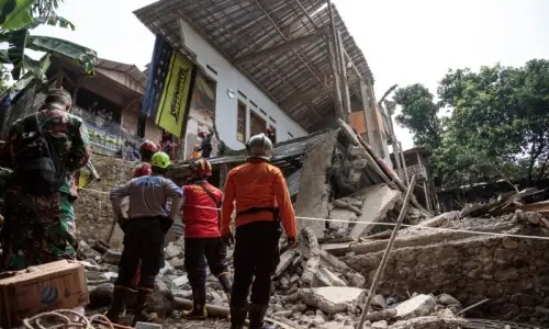 Three die as building collapses in Indonesia