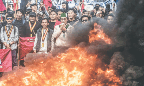 Military deployed in Jakarta after protests