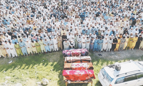 Four mortar blast victims laid to rest in Bajaur Four mortar blast victims laid to rest in Bajaur