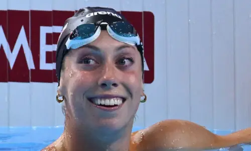 Gretchen Walsh wins 100m fly, Leon Marchand falls again at swimming short course World Cup